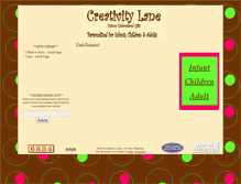 Tablet Screenshot of creativitylane.com